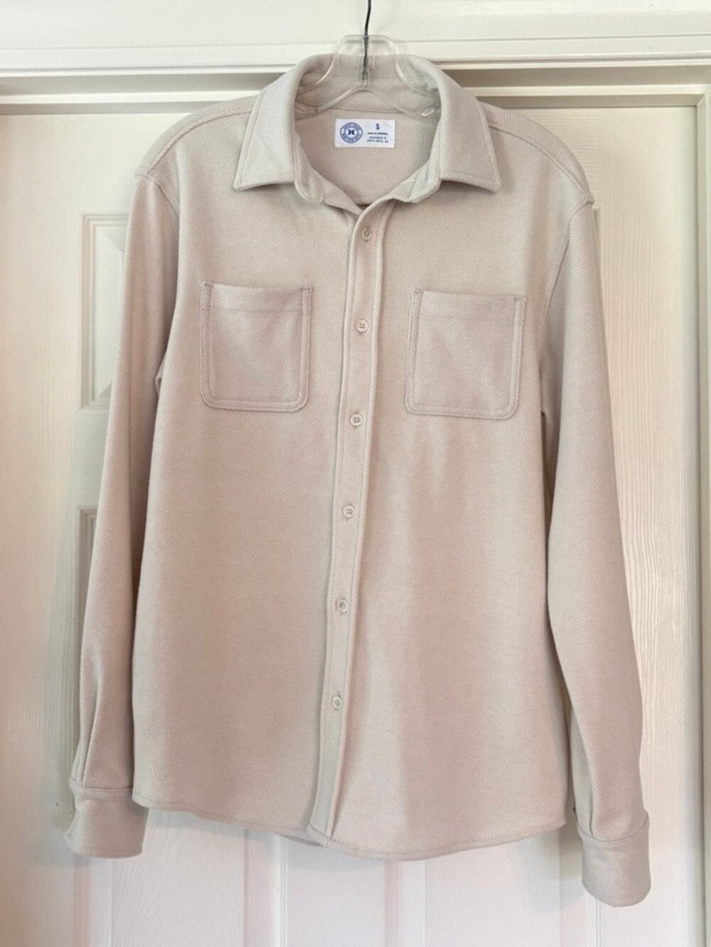 Hurley polar fleece button up shirt jacket, S, cream